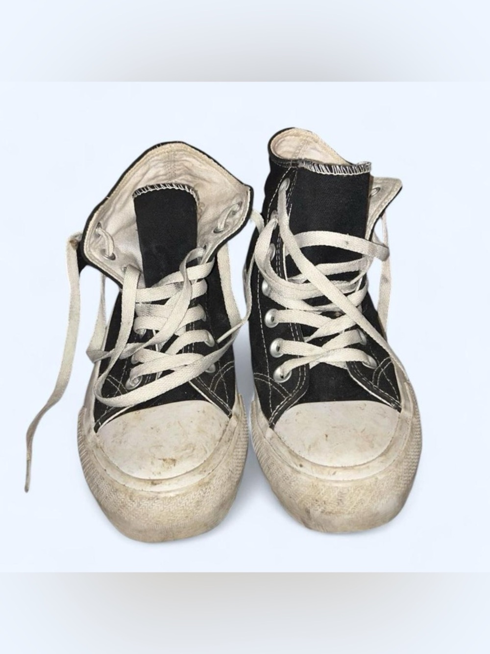 No Boundaries Black and White High-Top Sneakers